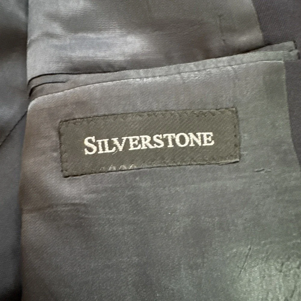 Loro Piana Silverstone Blazer Men Sz 42R Navy Blue Wool Silver Buttons Jacket